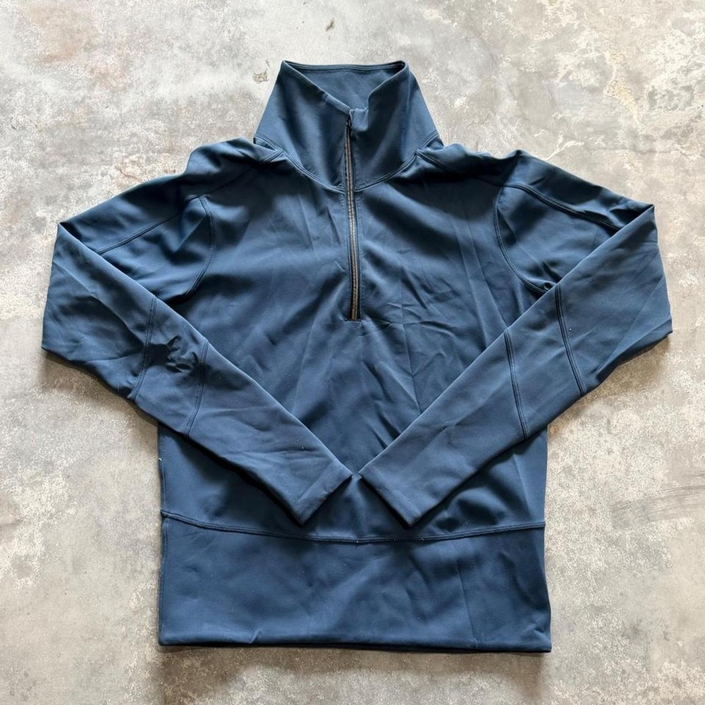 Lululemon Define Jacket Blue Grey Size 6 1/4 zip